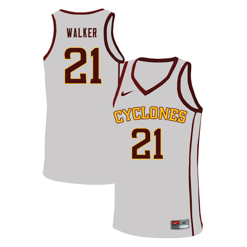 Men #21 Jaden Walker Iowa State Cyclones College Basketball Jerseys Sale-White - Click Image to Close